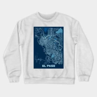 EL Paso - United States Peace City Map Crewneck Sweatshirt